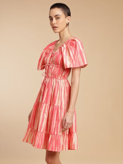 H&M Tie and Dye Fit and Flare Dress