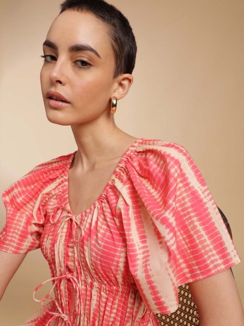 H&M Tie and Dye Fit and Flare Dress