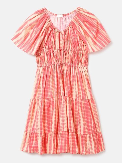 H&M Tie and Dye Fit and Flare Dress