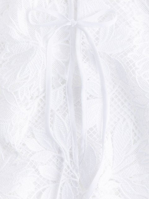 H&M Tie-Back Lace Self Design A-line Dresses