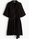 H&M Tie-Belt Shirt Dress