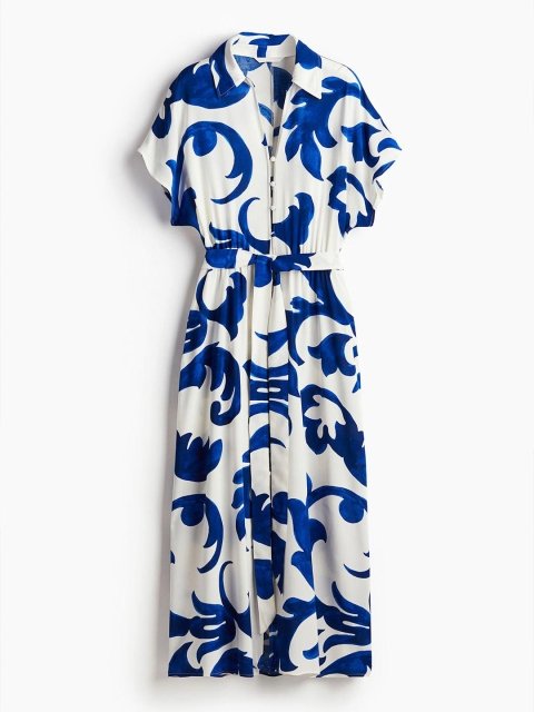 H&M Tie-Belt Shirt Dress