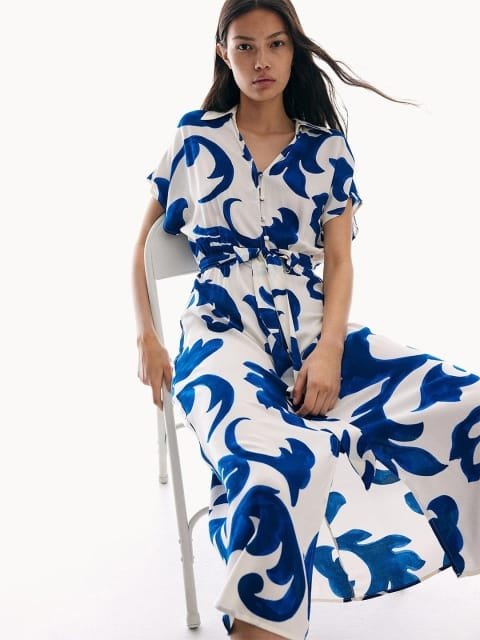 H&M Tie-Belt Shirt Dress