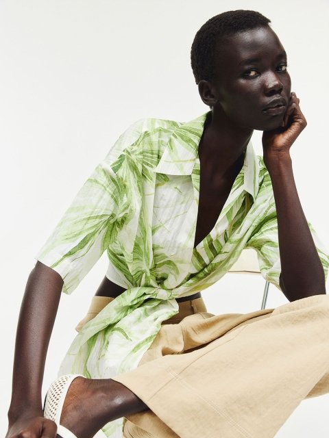 H&M Tie-Detail Blouse