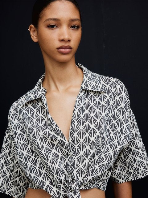H&M Tie-Detail Blouse