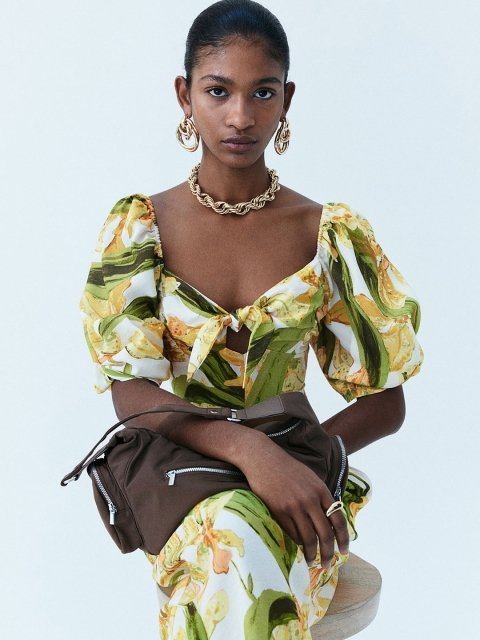 H&M Tie-Detail Cropped Top