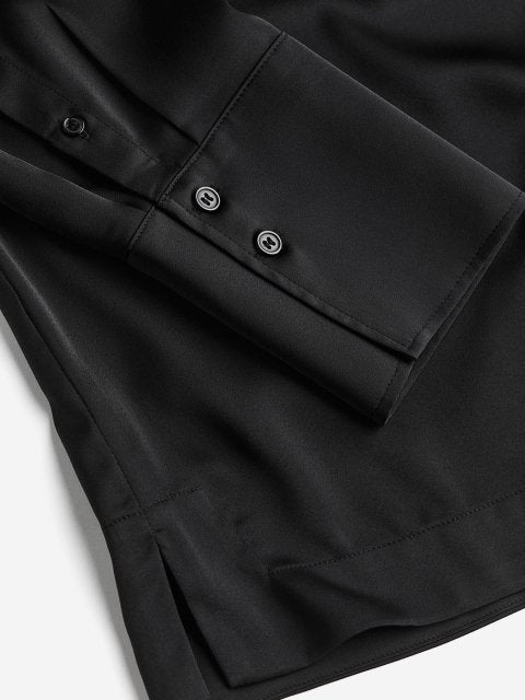 H&M Tie-Detail Satin Dress