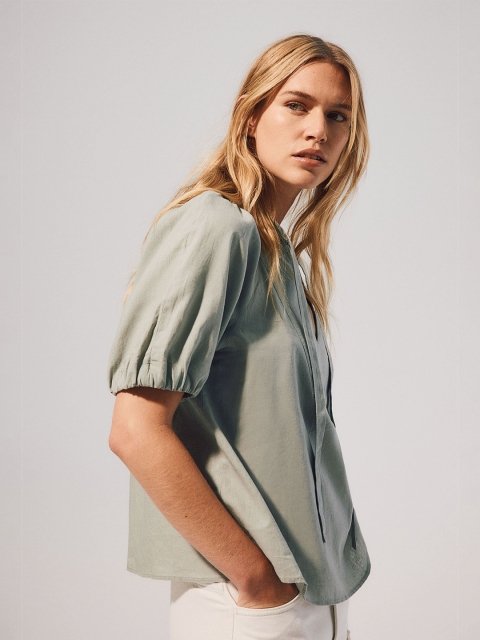 H&M Tie-Neck Blouse
