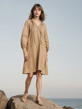 H&M Tie-Up Neck Bishop Sleeves A-Line Dress