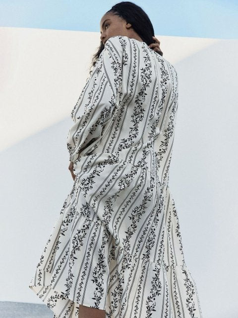 H&M Tiered Shirt Midi Dress