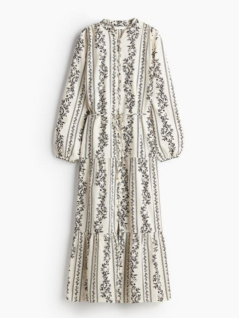 H&M Tiered Shirt Midi Dress