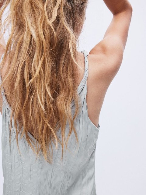 H&M Twist-Detail Crinkled Satin Maxi Dresses