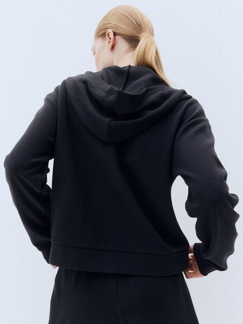 H&M Waffled Zip-Through Hoodie Sweatshirts