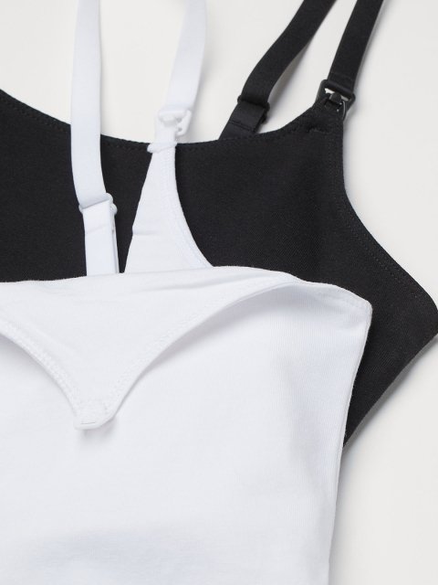 H&M White & Black Mama 2-Pack Nursing Tops