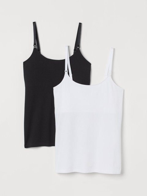 H&M White & Black Mama 2-Pack Nursing Tops