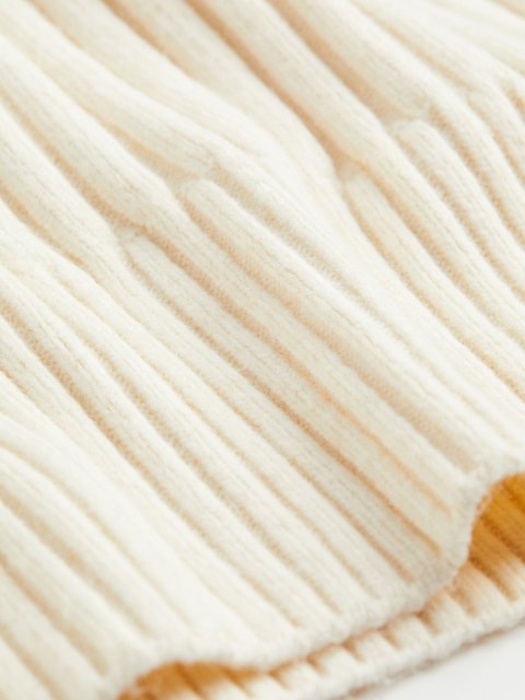 H&M White Polo-Neck Dress