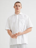 H&M White Relaxed Fit Short-Sleeved Shirt