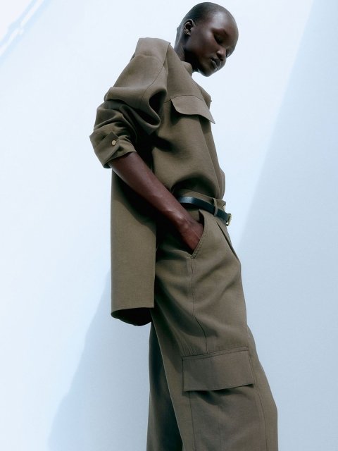 H&M Wide Cargo Trousers