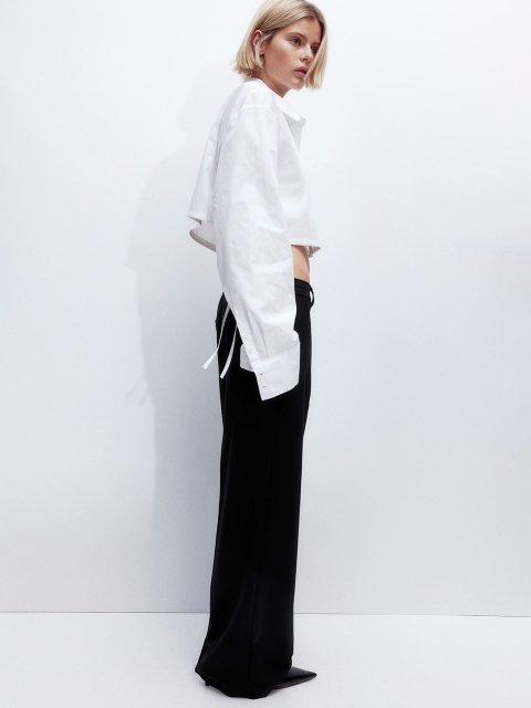 H&M Wide Tailored Trousers