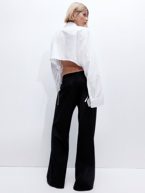 H&M Wide Tailored Trousers
