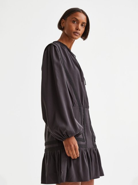 H&M Woman Balloon-sleeved mini dress