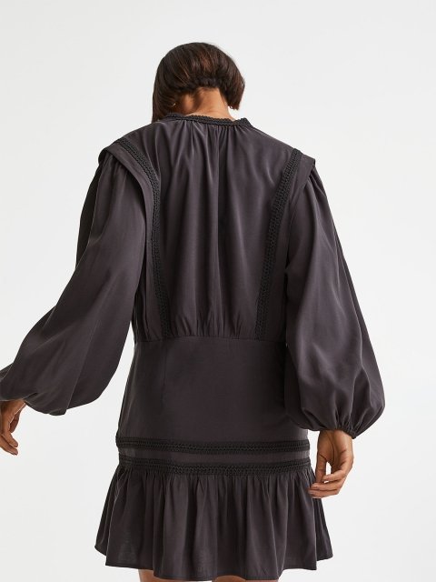 H&M Woman Balloon-sleeved mini dress