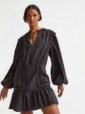H&M Woman Balloon-sleeved mini dress