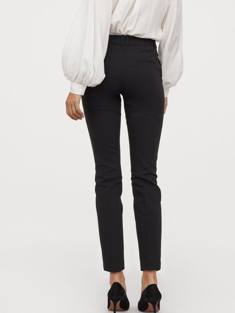 H&M Women Black Cigarette trousers