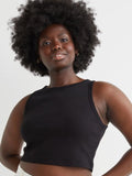 H&M Women Black Cropped Vest Top