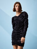 H&M Women Black Gathered Bodycon Dress