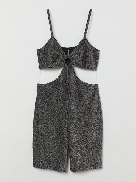 H&M Women Black Jersey playsuit