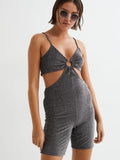 H&M Women Black Jersey playsuit