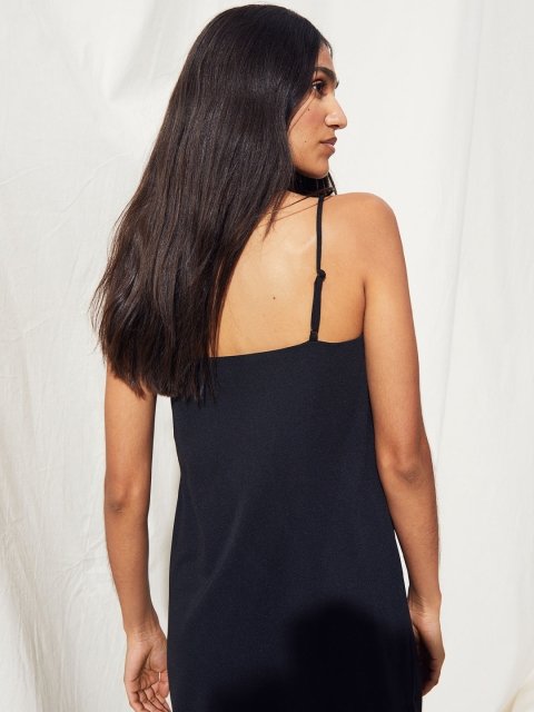 H&M Women Black Jersey Slip Dress
