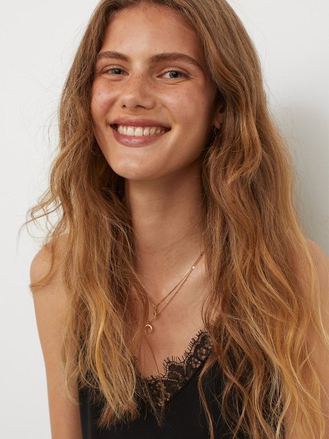 H&M Women Black Lace-Trimmed Cami Top