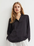 H&M Women Black V-Neck Blouse