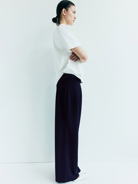 H&M Women Buckle-Detail Tailored Trousers