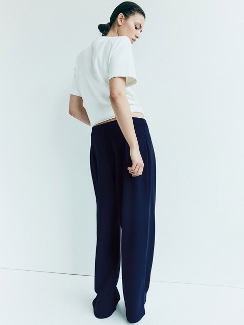 H&M Women Buckle-Detail Tailored Trousers