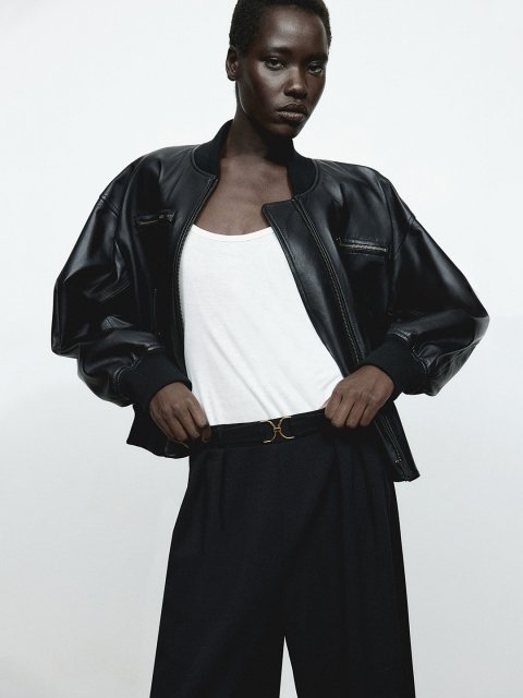 H&M Women Buckle-Detail Tailored Trousers