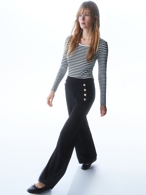 H&M Women Button-Front Trousers