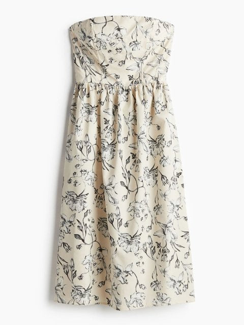 H&M Women Cotton Bandeau Dress