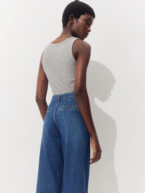 H&M Women Cropped Twill Trousers