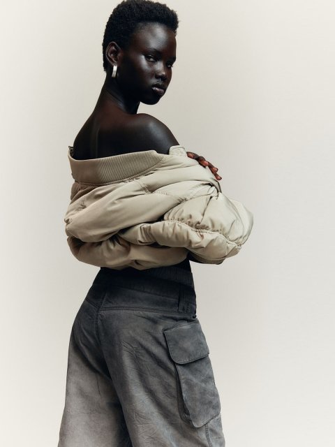 H&M Women Distressed-Look Cargo Trousers