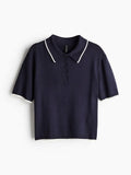 H&M Women Fine-Knit Polo Shirt