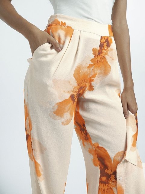 H&M Women Floral Printed Trouser