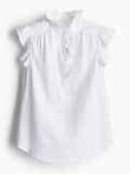 H&M Women Flutter-Sleeved Muslin Blouse