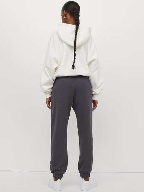 H&M Women Grey High-Waisted Joggers