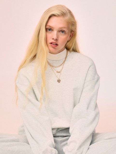 H&M Women Grey Solid Oversized Sweatshirt
