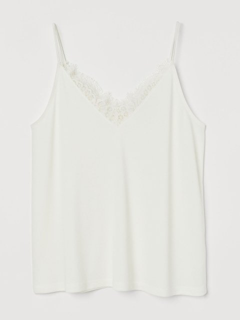 H&M Women Lace Trimmed Cami Top