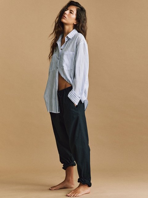 H&M Women Linen-Blend Joggers