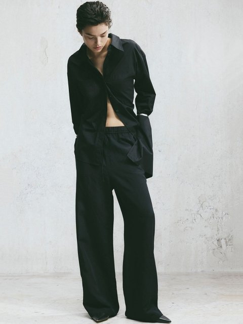 H&M Women Linen-Blend Pull-On Trousers